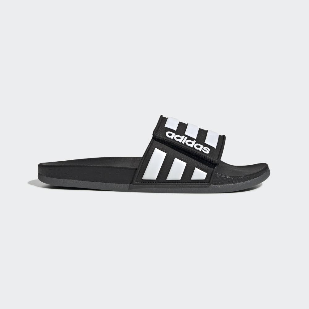 Papuci Adidas Adilette Comfort Barbati Romania - Negrii/Albi/Gri EG1344